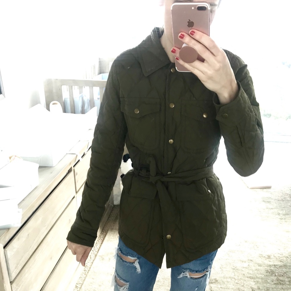 J crew quilted coat
